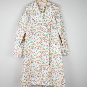 NEW Tory Burch Double-breast Runway Trench Coat, Tossed Confetti, Size10, Belted